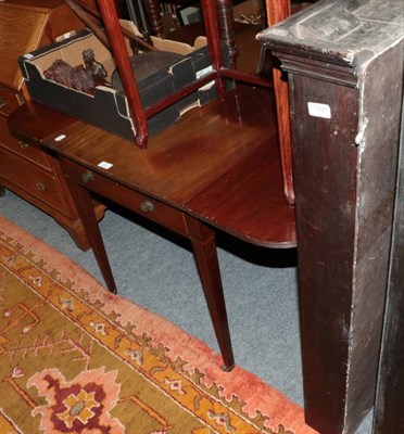 Lot 1280 - A mahogany Pembroke table; and an oak delft rack