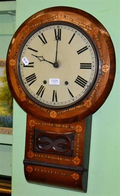 Lot 1325 - An inlaid Victorian wall clock