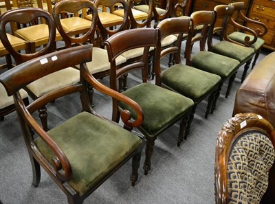 Lot 1396 - A matched set of six early Victorian mahogany dining chairs (4+2)