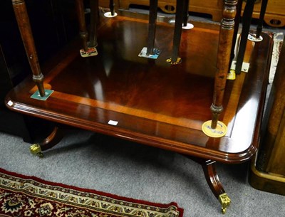 Lot 1423 - A Charles Barr reproduction mahogany and satinwood banded coffee table