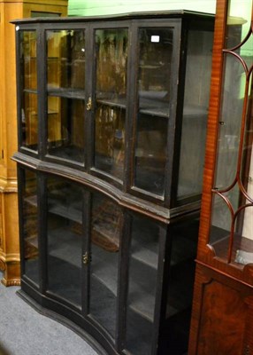 Lot 1466 - An early 20th century ebonised display cabinet