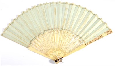 Lot 29 - A Late 18th Century Italian Ivory Fan, the monture very finely pierced and carved, with...