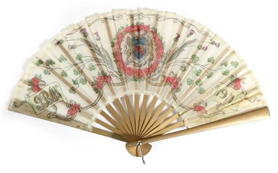 Lot 82 - A 19th Century Duvelleroy Fan for The Paris Exhibition of 1889, marked ''Duvelleroy 1889''...