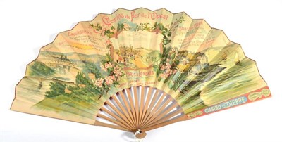 Lot 89 - Compagnie Des Chemins De Fer De L'Ouest'', A 3rd Quarter 19th Century Fan, advertising the...