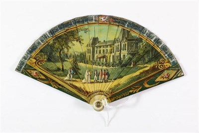 Lot 104 - Napoleon: Circa 1820, A Miniature Ivory Brisé Fan In The Vernis Martin Style, the recto with...