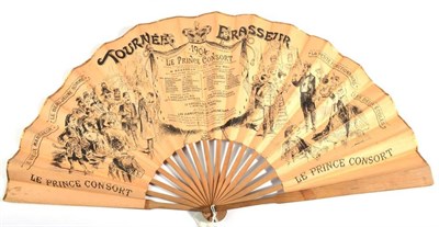 Lot 119 - An Early 20th Century Fan, produced with a programme for a Comedy, ''Le Prince Consort'', performed