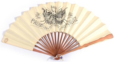 Lot 121 - A Fan for The Ball of 1906 at Saint Cyr Military Academy, commemorating the Battle of Austerlitz on