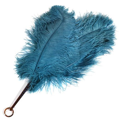 Lot 127 - A Circa 1900-10 Ostrich Feather Hand Fan, of the type normally seen for presentation to Court, this