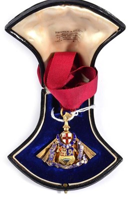 Lot 130 - A Rarely Available Gilt Metal Badge Issued by The Worshipful Company of Fan Makers, in this...