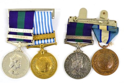 Lot 11 - A General Service Medal 1918-62, with clasp MALAYA, to 23502644 GNR.T.McCAISLEY R.A., with a UN...
