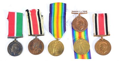 Lot 19 - Three Special Constabulary Long Service Medals, one George V to JOHN GODDARD, two George VI to...