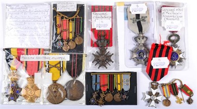 Lot 21 - A Second World War Belgian Group of Four Medals and the Miniatures, comprising Gold Medal for...
