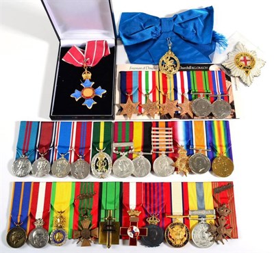 Lot 27 - A Composite Group of Thirty Medals as Awarded to Sir Winston Churchill KG,OM,CH,  on five card...