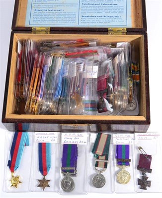 Lot 40 - A Collection of Fifty British Miniature Medals, including campaign, general service and coronation