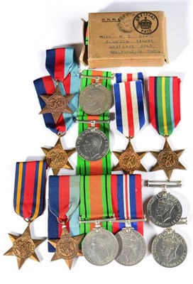 Lot 47 - A Second World War Trio, awarded to 1000222 F/SGT ?.B.JONES, of 1939-45 Star, Burma Star and...