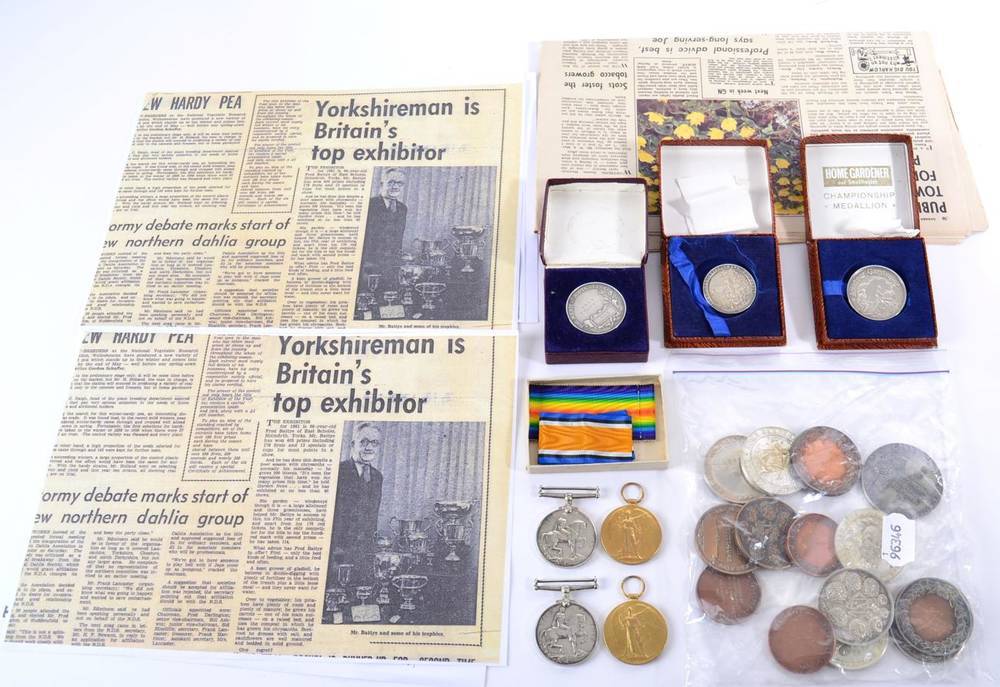 Lot 53 - A First World War Pair, to 6069 PTE.F.(Fred) BATTYE. W.RID.R., comprising British War Medal and...
