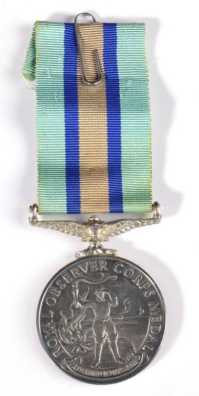 Lot 55 - A Royal Observer Corps Medal, Elizabeth II (C), awarded to OBSERVER F ATKINSON, in box of issue