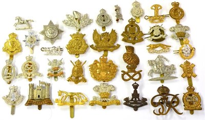 Lot 73 - A Collection of Thirty Four Cap Badges, mainly Yeomanry, in brass, bimetal, white metal and...
