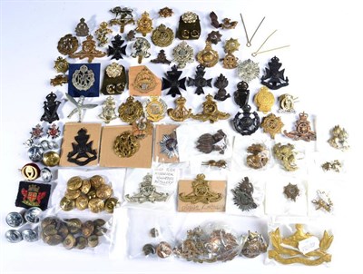 Lot 80 - A Collection of Approximately Seventy British Cap and Collar Badges, including the Royal Malta...