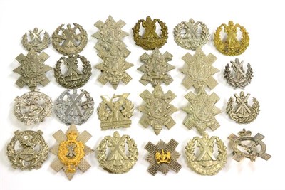 Lot 85 - A Collection of Twenty Four Scottish Glengarry and Bonnet Badges, including Black Watch, Black...