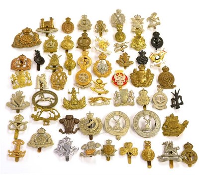 Lot 92 - A Collection of One Hundred and Thirteen Yeomanry Cap Badges, in brass, white metal, bimetal...