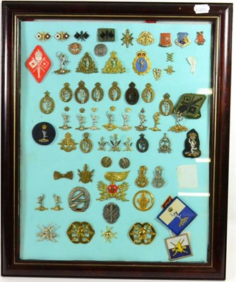 Lot 108 - A Collection of One Hundred Danish Badges and Insignia, loosely mounted on green baize in a...