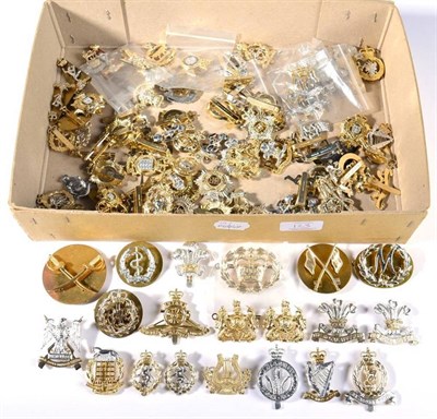 Lot 123 - A Collection of Approximately One Hundred Anodised (Staybrite) British Cap and Collar Badges,...