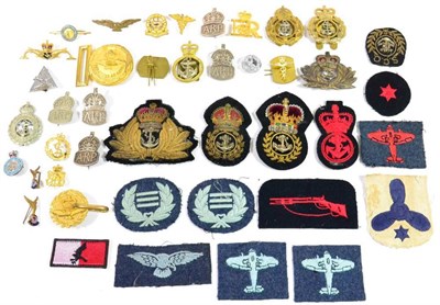 Lot 143 - Seven Pieces of Royal Observer Corps Cloth Insignia, comprising a red ''Spitfire'' proficiency...