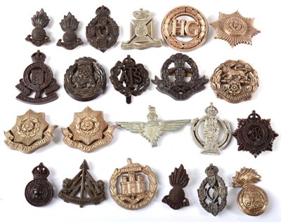 Lot 155 - A Collection of Twenty Two Second World War Plastic Economy Cap and Collar Badges, including...