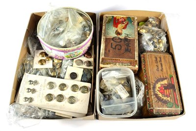 Lot 166 - A Large Quantity of Assorted Military and Other Buttons, including RAF, ATC, Yeomanry, 42nd...