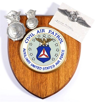 Lot 167 - A Second World War US Auxiliary Air Force Senior Pilot's Wings, marked AGO G2, GEMSCO, N.Y. (Issued