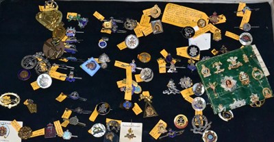 Lot 174 - A Collection of Approximately Eighty Regimental Sweetheart and Other Brooches, many silver examples