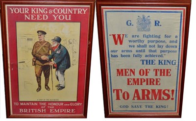 Lot 184 - Two First World War Recruiting Posters, both published by the Parliament Recruiting Committee,...