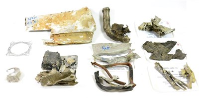 Lot 193 - A Collection of Nine Sets of Second World War German Aircraft Relics, including parts from Junkers