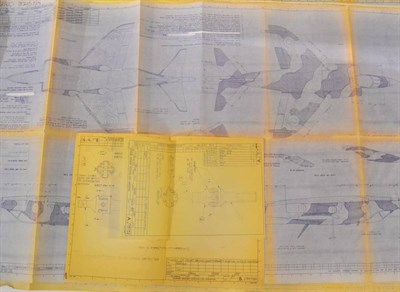Lot 205 - Eight Various Hawker Siddeley Harrier Blueprints, outlining methods and details of paint...
