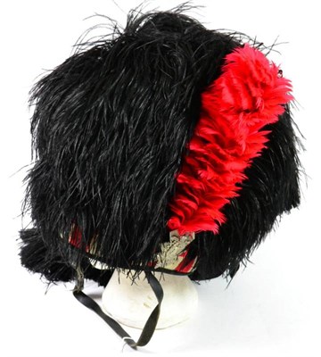 Lot 232 - An Other Ranks Piper's Feather Bonnet to the Black Watch (Royal Highlanders), with red and...