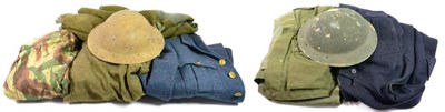 Lot 239 - Two Second World War Brodie Helmets, one with desert camouflage, the liner stamped...