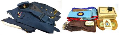 Lot 246 - An RAF Squadron Leader No.1 Dress Jacket and Cap, and other items, including RAF Mess Jacket...