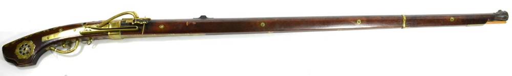 Lot 282 - A 19th Century Japanese Tanegashima (Matchlock) Teppo, the 101cm sighted and ribbed steel...