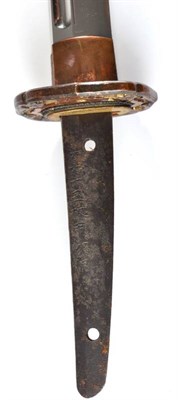 Lot 287 - A Shinto Japanese Katana with Special Order Shin-gunto Mounts, the 67.5cm blade with large...