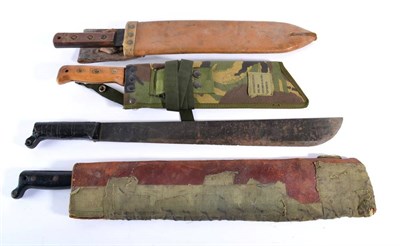 Lot 291 - A British Second World War Machete, the blade stamped J.J.B., broad arrow, 1943, with rivetted...