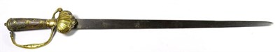 Lot 297 - An Early 19th Century German Hunting Hanger, the single edge length 55 cm, with single fuller, cast