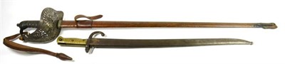 Lot 303 - A Victorian 1897 Pattern Infantry Officer's Sword, the 82cm single edge fullered steel blade etched