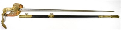 Lot 307 - A George V RAF Officer's Sword by Gieves, London, retailed by Moss Bros., the 83.5 cm...