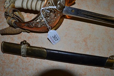 Lot 307 - A George V RAF Officer's Sword by Gieves, London, retailed by Moss Bros., the 83.5 cm...
