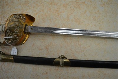 Lot 307 - A George V RAF Officer's Sword by Gieves, London, retailed by Moss Bros., the 83.5 cm...