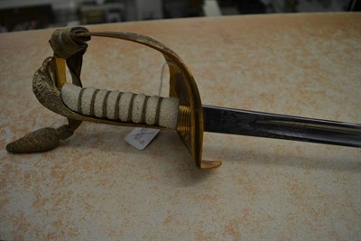 Lot 307 - A George V RAF Officer's Sword by Gieves, London, retailed by Moss Bros., the 83.5 cm...