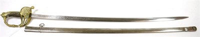 Lot 313 - A 19th Century Spanish Artillery Officer's Sword, the 76.5 cm slightly curved single edge steel...