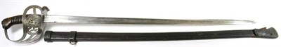 Lot 320 - A 19th Century Chilean Tax Police Sword, the 76 cm quill back blade etched, ''POLICIA FISCAL,...