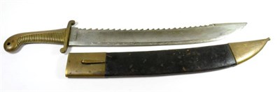 Lot 332 - An Imperial Russian Model 1827 Saw-back Falchion Pioneer Sword, the 50cm single edge saw-back steel